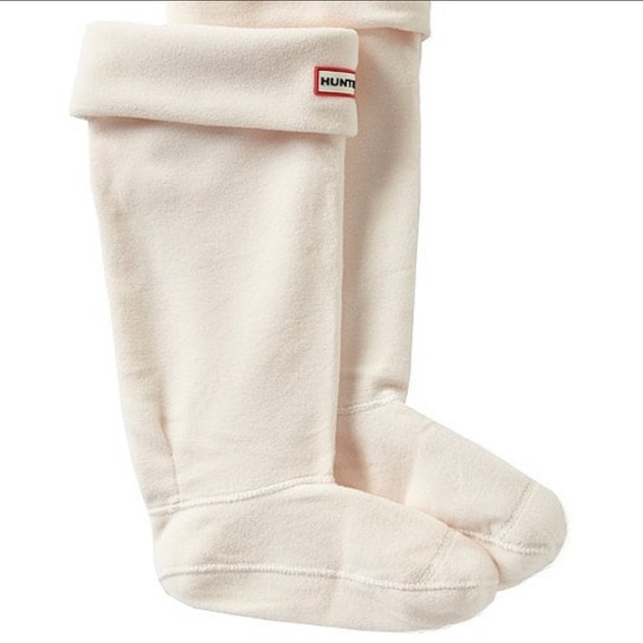 New In Box! Hunter, the Tall fleece boot socks, size L in Cream - Picture 4 of 7
